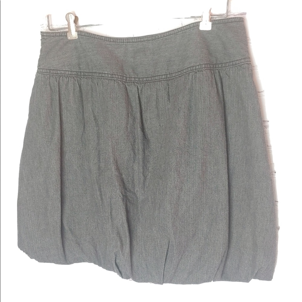 Loft Grey Denim Bubble Skirt
